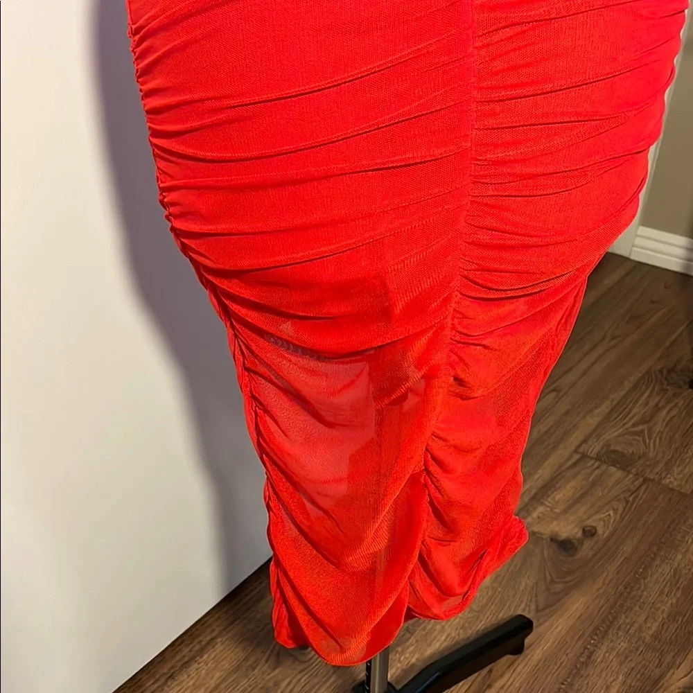 ❤️❤️❤️ Wild Fable Red Ruched Bodycon Dress - Picture 7 of 9